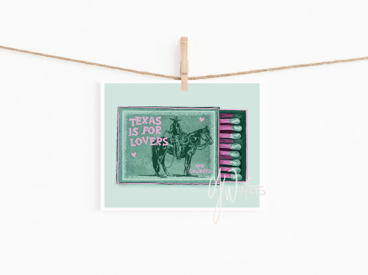 Texas is for Lovers Green Matchbox