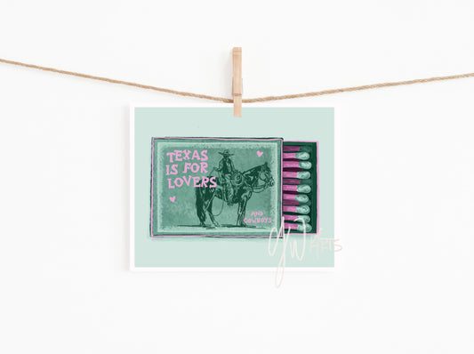 Texas is for Lovers Green Matchbox